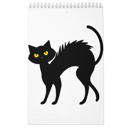 Black Cat Halloween _ Black Cats T_Shirt Calendar