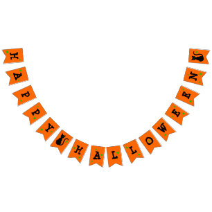Black Cat Halloween Bunting Banner
