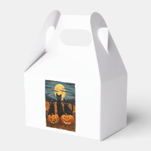 Black Cat Halloween Cat Lovers Starry Night Cat Va Favor Boxes