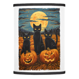 Black Cat Halloween Cat Lovers Starry Night Cat Va Lamp Shade