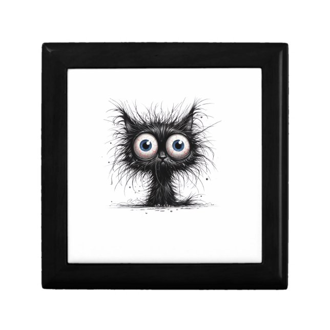 Black Cat Halloween Costume Party Funny Scary Cat  Gift Box (Front)