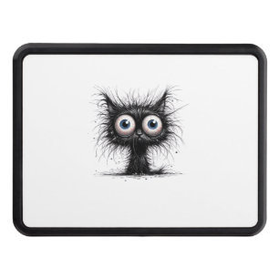 Black Cat Halloween Costume Party Funny Scary Cat Hitch Cover