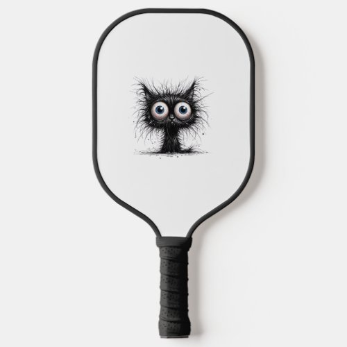 Black Cat Halloween Costume Party Funny Scary Cat  Pickleball Paddle