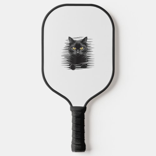 Black Cat Halloween Costume Spooky Kitty Cat Kitte Pickleball Paddle