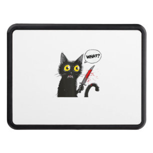 Black Cat Halloween Costume What Funny Cat Lover Hitch Cover