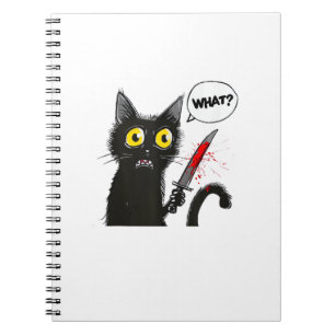 Black Cat Halloween Costume What Funny Cat Lover Notebook