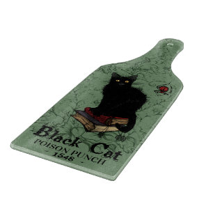 Black Cat Halloween Cutting Board