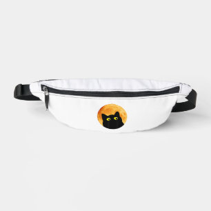 Black Cat Halloween Design Funny Cat Halloween Fanny Pack