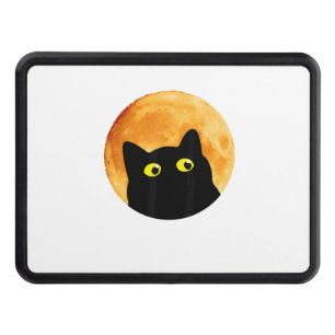 Black Cat Halloween Design Funny Cat Halloween  Hitch Cover