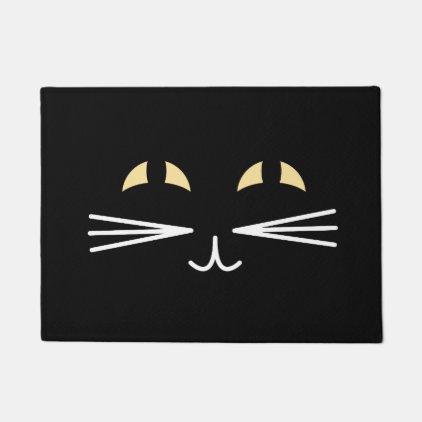 Black Cat Halloween Doormat