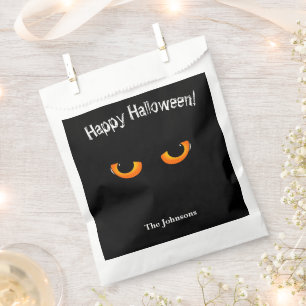 Black Cat Halloween Favor Bag