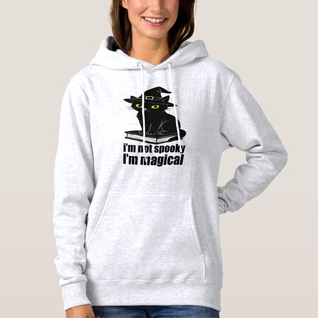Black Cat Halloween Hoodie (Front)