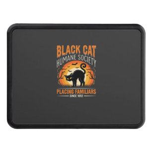 Black Cat Halloween Humane Society Vintage Graphic Hitch Cover