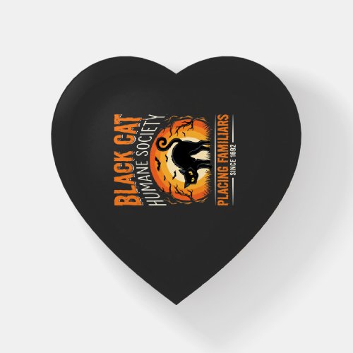 Black Cat Halloween Humane Society Vintage Graphic Paperweight