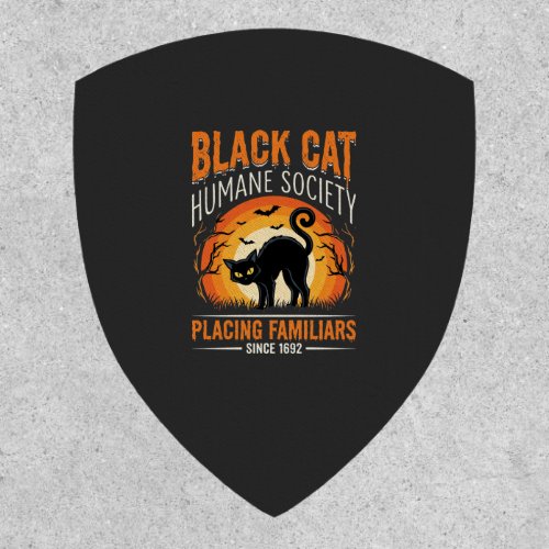 Black Cat Halloween Humane Society Vintage Graphic Patch