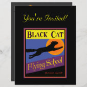 Black Cat Halloween Invitation Custom Flyer (Front/Back)