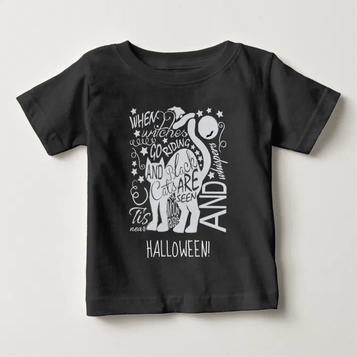 Download Black Cat Halloween Kids Baby T Shirt Zazzle Com