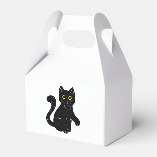 Black cat Halloween kids Favor Boxes