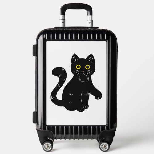 Black cat Halloween kids T_Shirt Luggage