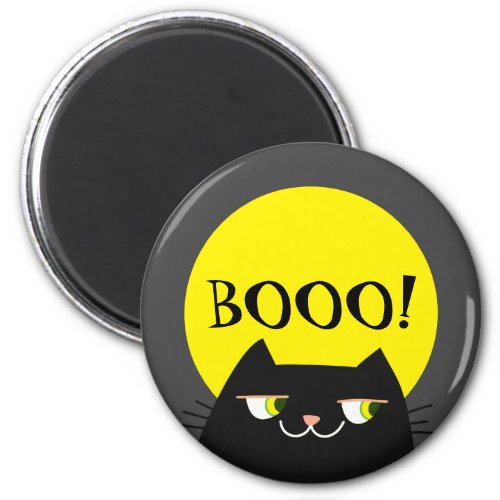 Black Cat Halloween Magnet