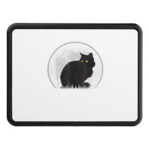 Black Cat Halloween Moon Cat Hitch Cover