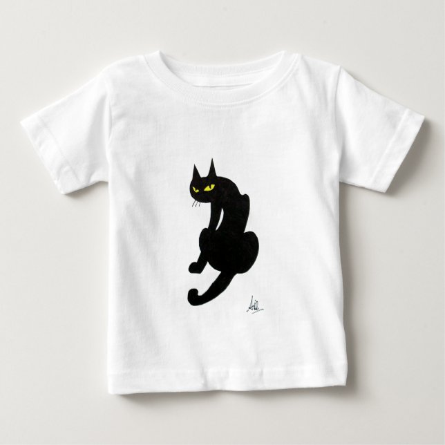 BLACK CAT HALLOWEEN PARTY BABY T-Shirt (Front)