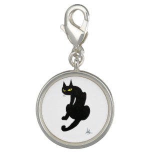 BLACK CAT HALLOWEEN PARTY CHARM
