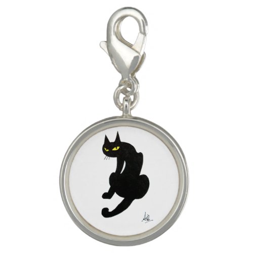 BLACK CAT HALLOWEEN PARTY CHARM