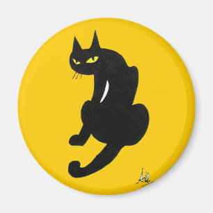 BLACK CAT HALLOWEEN PARTY MAGNET