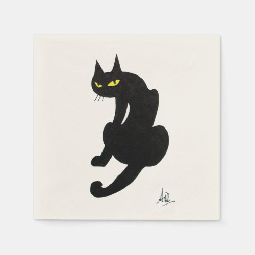 BLACK CAT HALLOWEEN PARTY NAPKINS