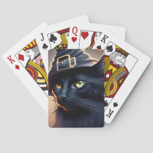 Black Cat Halloween Poker Cards