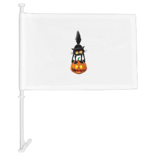 Black Cat Halloween Pumpkin Costume Women Men Kids Car Flag