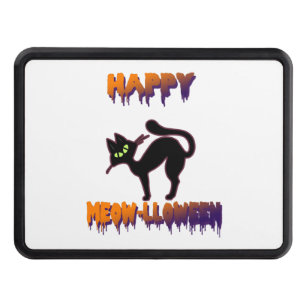 Black Cat Halloween Pumpkin Halloween Hitch Cover