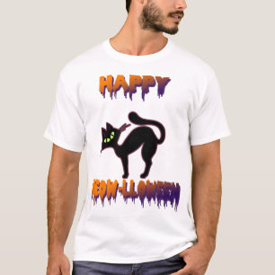 Black Cat Halloween Pumpkin Halloween T-Shirt