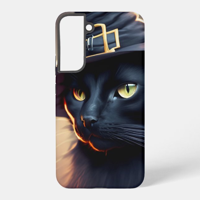 Black Cat Halloween Samsung Galaxy Case (Back)