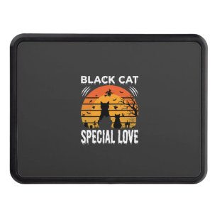 Black Cat Halloween Special Love Gothic Design Hitch Cover