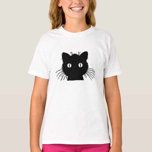 Black Cat Halloween T-Shirt (Front)