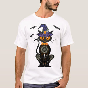 Black Cat Halloween T-Shirt