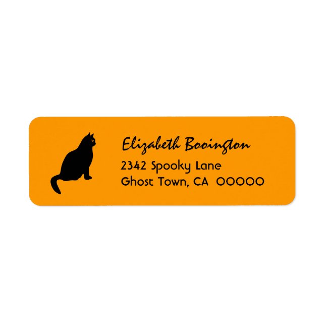 BLACK CAT Halloween Theme H04 Label (Front)