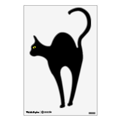 Black Cat Halloween Theme Spooky Wall Decal