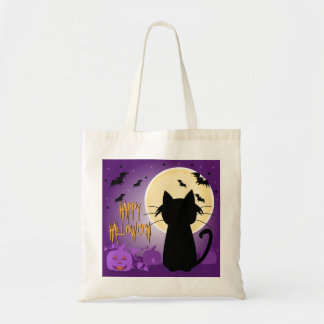 Black Cat Halloween Tote Bag
