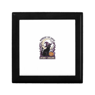 Black Cat Halloween Vintage Engraving Pumpkin Cat  Gift Box