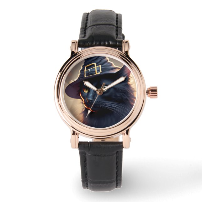 Black Cat Halloween Watch (Front)