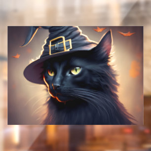 Black Cat Halloween Window Cling