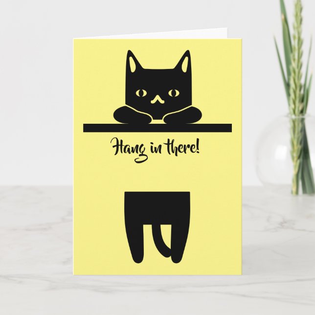 Black Cat, Hang in There! Card (Front)