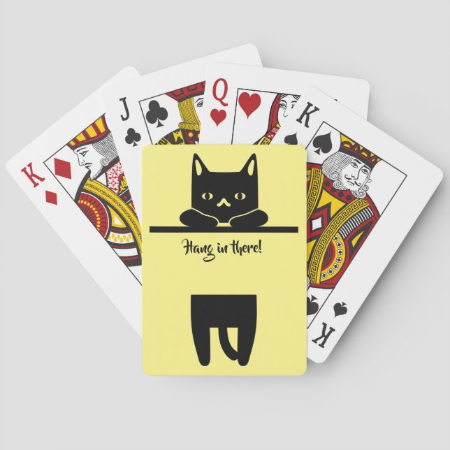 Black Cat, Hang in There! Poker Cards (Back)