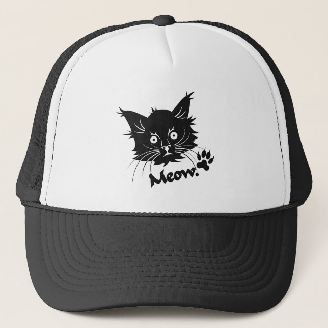 Black Cat hat - choose color (Front)