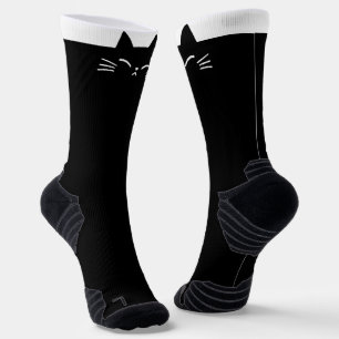 Black Cat Head Socks