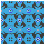 Black Cat, Heart &amp; Evil Eye trendy fashion fabric