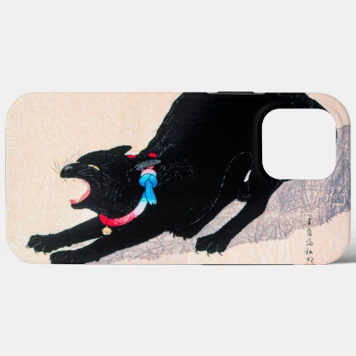 Black Cat Hissing Fine Art by Hiroaki Takahashi iPhone 13 Pro Max Case